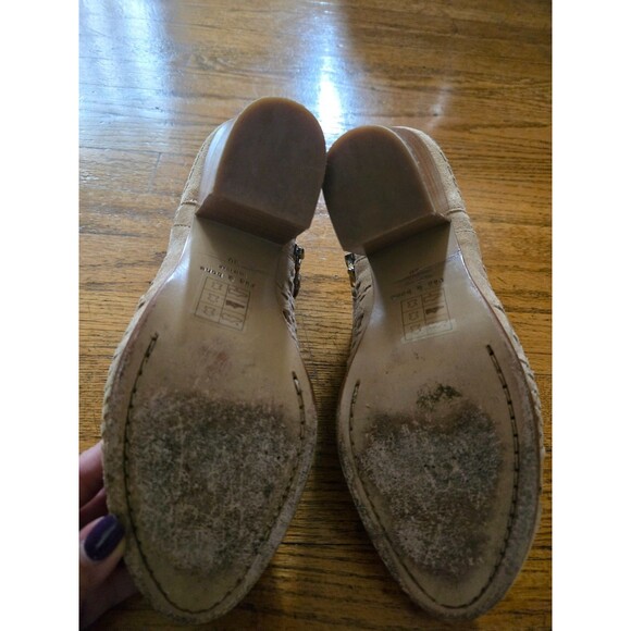 Rag & Bone Margot Perforated Suede Ankle Women's EU 40 Heeled Zipper Boots - Picture 8 of 8